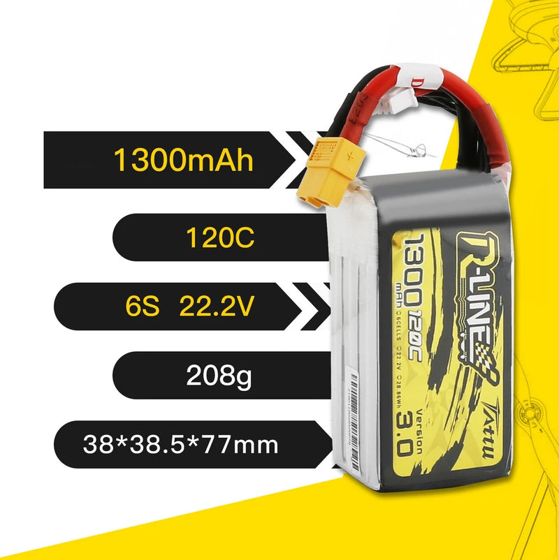 1PC FPV Racing Drone Quadcopter 6S 22.2V 1300/1400mAh 120C Ba¡¤ttery XT60 Plug RC