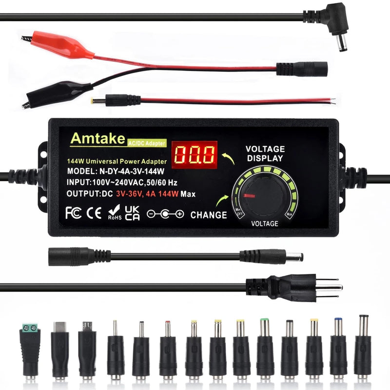 Adjustable Universal Power Supply Adapter 4A 144W Adjustable Variable Switchi...