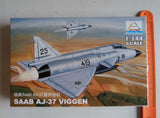 1/144 Plastic Model Kits SE SAAB AJ-37 VIGGEN Fighter 80407 AGES 14+