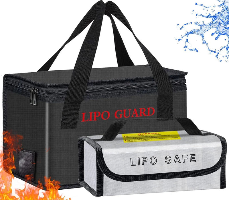 2PCS Lipo Battery Safe Bag Fireproof Charging Bag for RC Lipo Battery Pack Battery