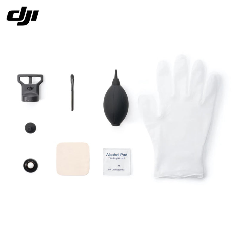 DJI Avata replacement lens kit with tools: lens housing, driver, cleaning pad, glove