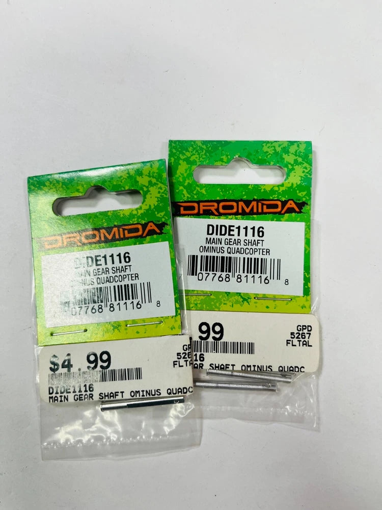 Dromida DIDE1116 main gear prop shafts, two green retail packs with blister cards