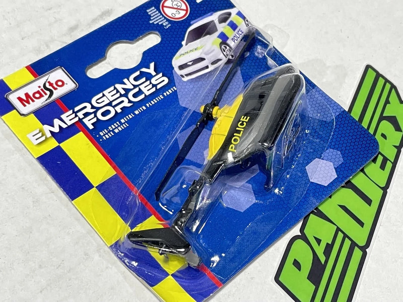 Police Helicopter Model Toy For Car Play Sets Childs Dads Birthday Gift Present