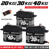 Brushless digital metal-gear servo with aluminum alloy case, 20/30/40kg for RC