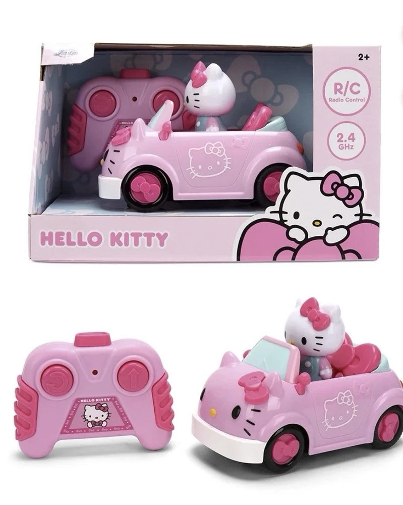 Jada Toys Hello Kitty RC Car 1:32 Scale Pink Convertible Vehicle Converter