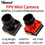 FPV Camera 1800TVL 5V-40V NTSC/PAL with OSD Internal for RC FPV Racing Drone DIY