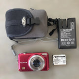 FUJIFILM FinePix JX Red Compact Digital Camera Tested Working Seller Japan