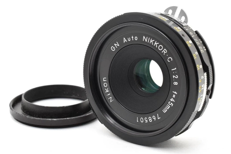 Nikon Nikkor-C 45mm F2.8 camera lens with front element and mounting ring