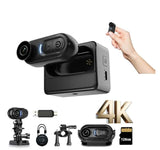 4K Mini Wearable Body Camera - 128GB Magnetic Thumb-Size Action Cam, Vloggers