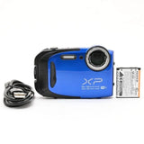 FUJIFILM FinePix XP70 Blue Compact Digital Camera Tested Working Japan