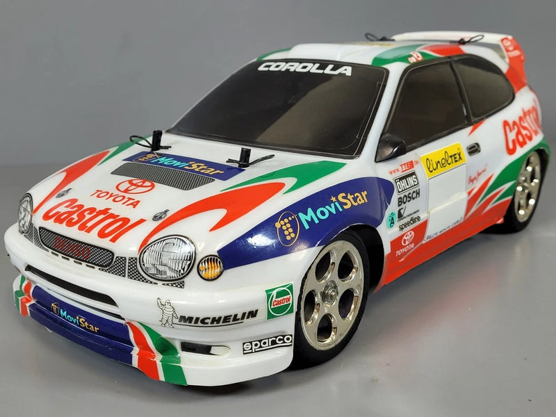 Custom Tamiya RC 1/10 Toyota Corolla WRC Castrol + FF01 Chassis servo For Parts