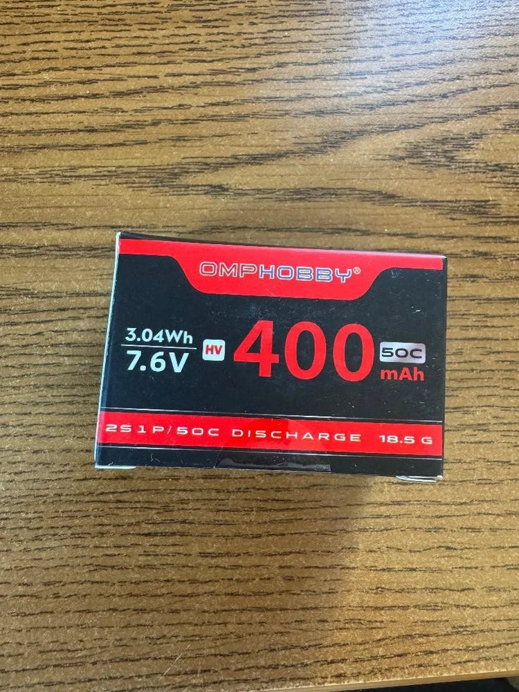 OMPHOBBY LiHV 7.6V 400mAh 50C battery pack package