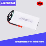 1Pack 7.4V 2S 2800mAh 8C LiPO Battery JST +Futaba type Plug for RC8X RC6GS RC4GS