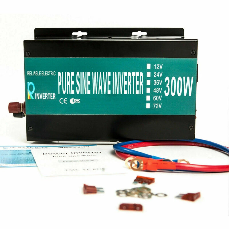 300W Car Power Inverter 18V DC to 120/220V AC Pure Sine Wave Inverter Home Sola