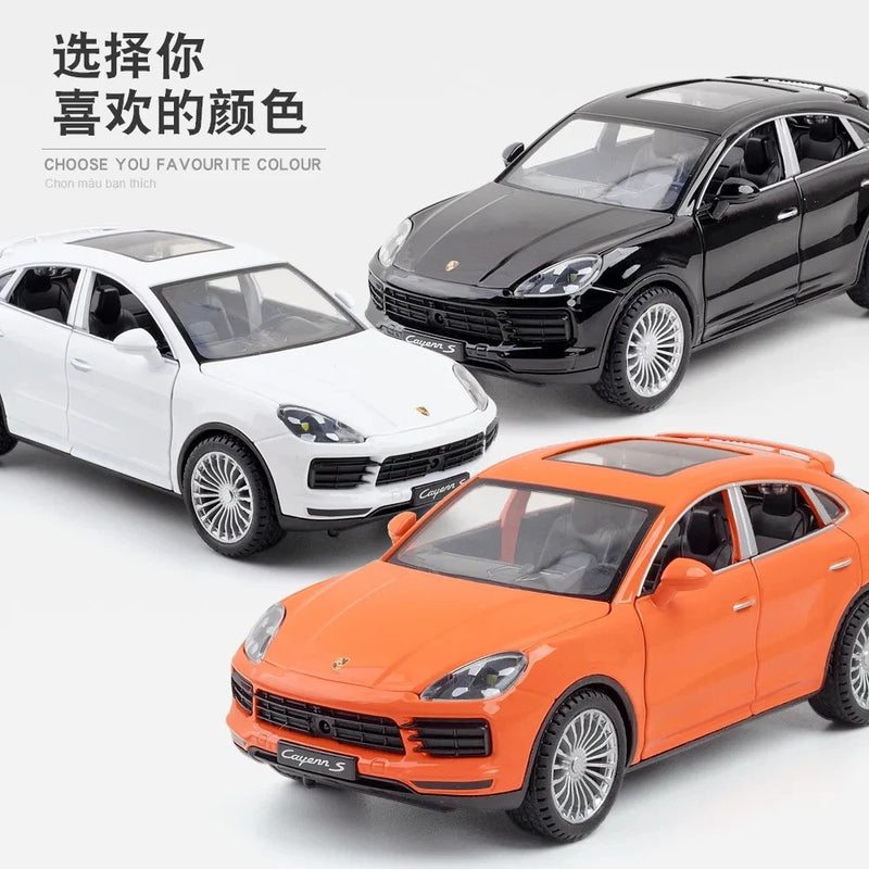 1:24 Porsche Cayenne S Turbo SUV Alloy Diecast Model Car Toy Sound Light
