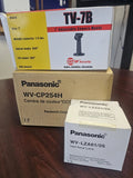 Panasonic WVCP 254 H color c c t v camera, W WVLZA612S lens, and 7"  mount.
