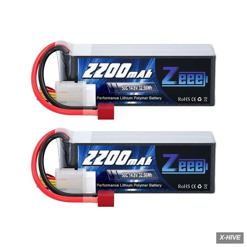 Remote App Controlled Vehicle Batteries 14.8 volts 2 Count Zeee 4S Lipo Battery Battery
