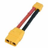XT60 to XT90 female plug adapter cable with red/black leads, yellow connectors