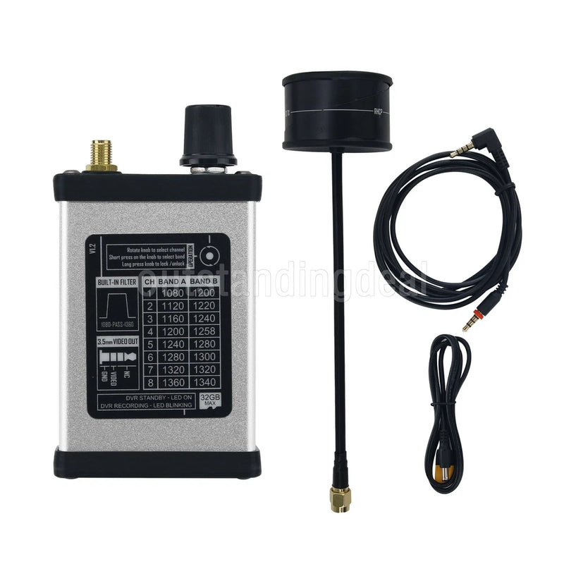 1.2/1.3GHz V2 FPV Racing Drone Receiver Module+ Antenna Support Card Recording