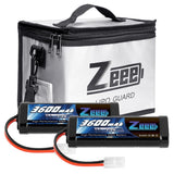 Zeee 7.2V 3600mAh RC NiMH Battery with Tamiya Plug 2 Pack Batteries with 1 Pc... Battery