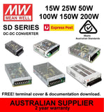 MeanWell SD series DC-DC converter 15W 25W 50W 100W 150W 200W 5V 12V 24V 48V