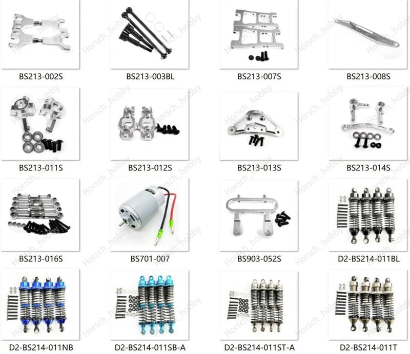 Alloy Upgrade Parts Silver For 1:10 Redcat Blackout XTE PRO XBE SC Racing Rc Car