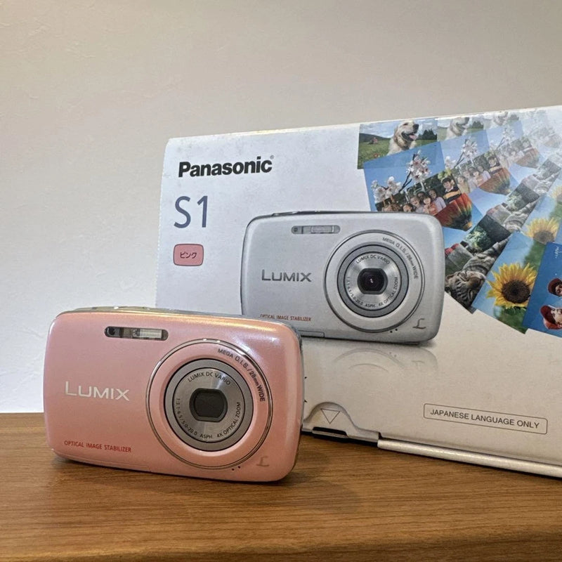 Panasonic LUMIX DMC-S1 Pink Compact Digital Camera with Box and Accessories