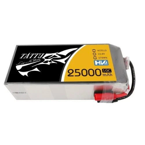 25000mAh 6S 10C 22.8V Tattu G-Tech Lipo Battery with AS150+AS150 Plug for UAV Battery
