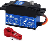 INJORA low-profile digital servo with 25T metal servo arm, for 1/10 RC car