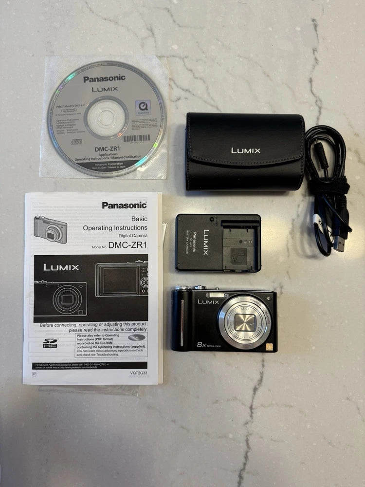 Panasonic LUMIX DMC-ZR1 12.1MP Digital Camera - Black