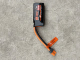 Orange and black 3S LiPo battery pack with IC3 connector and wire leads