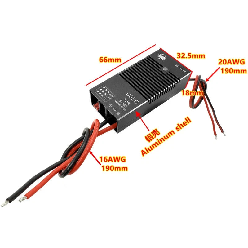 DC-DC 18S 80V Step Down Converter 5V 7.4V 12V 10A HV UBEC RC Drone FPV