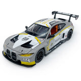 1/24 2022 M4 GT3 Model Car Metal Diecast Toy Cars Toys for Boys Kids Gifts Grey Battery