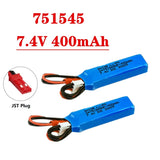 2x Lipo Battery 2s7.4V 400mah JST Plug for P929 P939 K969 K979 K989 1/28 RC Car