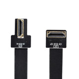 NFHK FPV Dual 90 Degree Right-Up Angled HDMI Type A Male to Male FPC Flat Cable