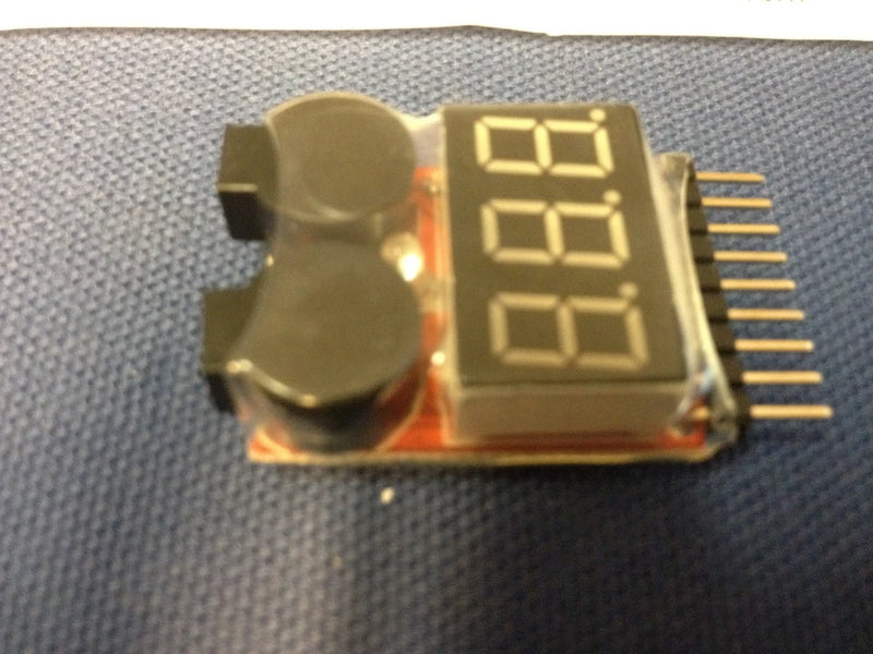Lipo Battery Voltage Tester Volt Meter Monitor 1-8S w Low Voltage Alarm US Stock Battery