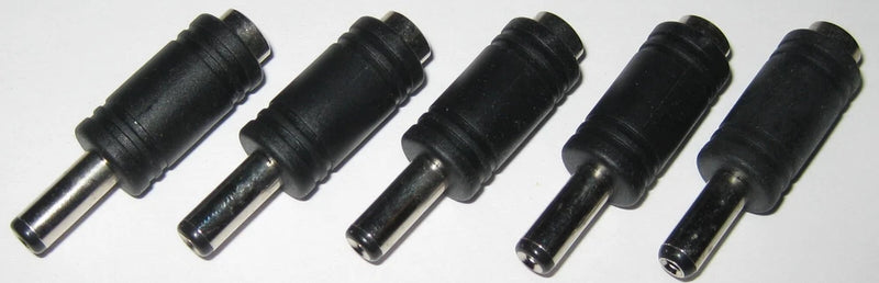 5 X 5.5/2.5 mm Jack to 5.5/2.1 mm Plug Adapter - Input: 2.5 mm - Output: 2.1 mm