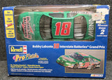 Prepainted NASCAR model car kit in box, green #18 Interstate Batteries Grand Prix