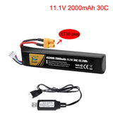 1x 11.1V 2000mAh 30C 3S XT30 Plug Lipo battery + USB for Electric Automatic Toys