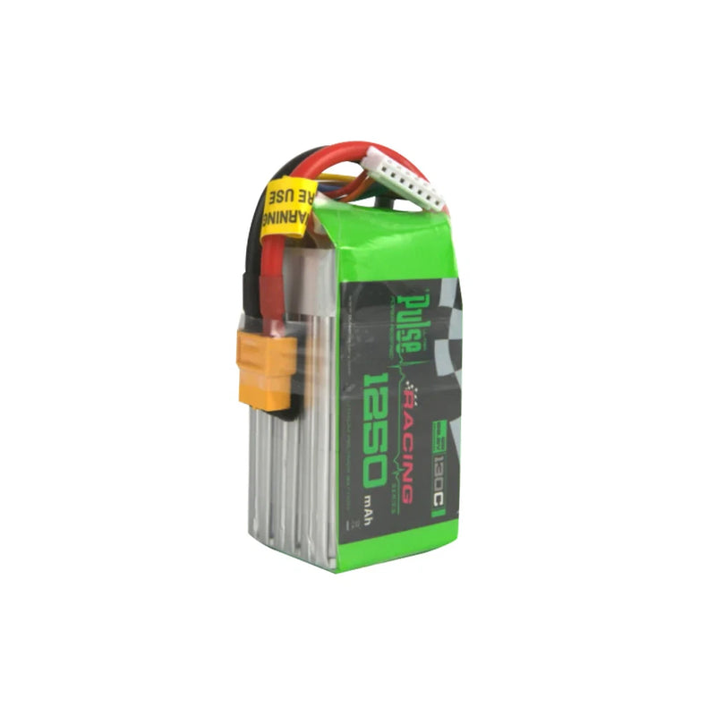 Green 6S LiPo battery pack with XT60 connector, red and black wires