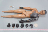 1/6 scale figure body, head, and detached hands with accessories, beige skin tone