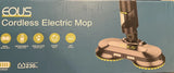 EOUS cordless electric mop with round rotating cleaning head and battery base