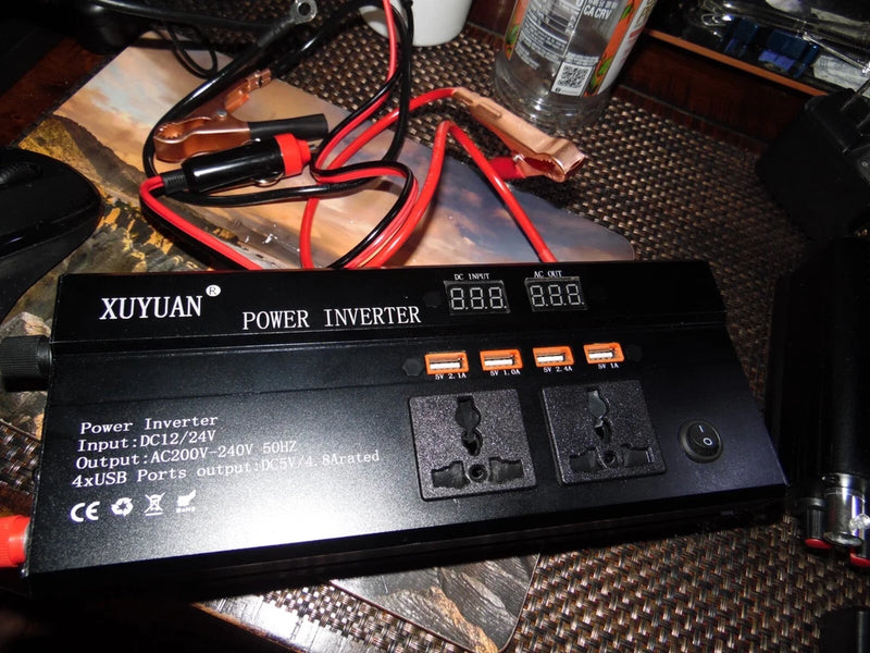 Power Inverter 600W Input DC 12/24V DC to Output AC 200 - 240V 50HZ DC 5V/4.8A