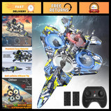 Mini RC Fighter Airplane Drone | Remote Control Stunt Jet for Kids & Adults, Lig