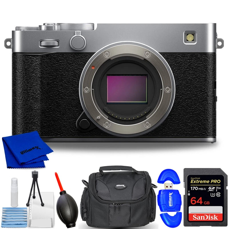 FUJIFILM X-E5 Mirrorless Camera Body (Silver) 16949923 - 7PC Accessory Kit