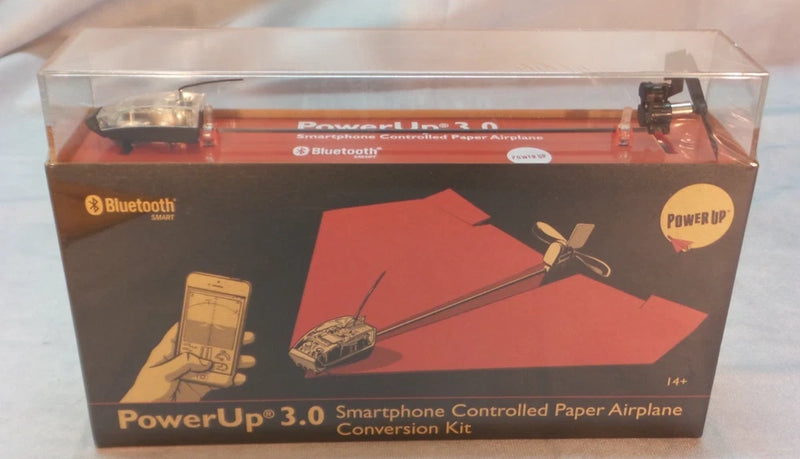POWERUP 3.0 Smartphone Paper Airplane Conv Kit Smartphone Control Brookstone-NEW