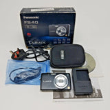 Panasonic FS40 Lumix 14.1MP Black Compact Digital Camera, Boxed, Tested/Working