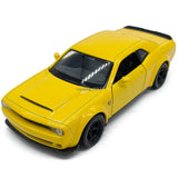 1/42 Challenger SRT Demon Model Car Diecast Kids Toy Vehicle Pull Back Yellow