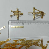 Rare, vintage GsB handmade hobby metal brass work kit (jet plane, dog)