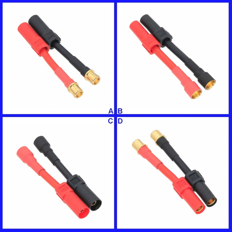 XT150 to ESC HV 8mm Bullet 10AWG 2inchs Cable Adapter For RC LiPo Battery FPV
